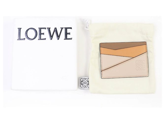 Tarjetero liso Loewe Puzzle Castaño - vista 2