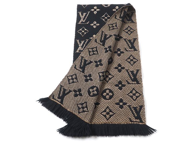 Sciarpa Jungle Monogram Gigante Louis Vuitton Nero Beige - vista 2