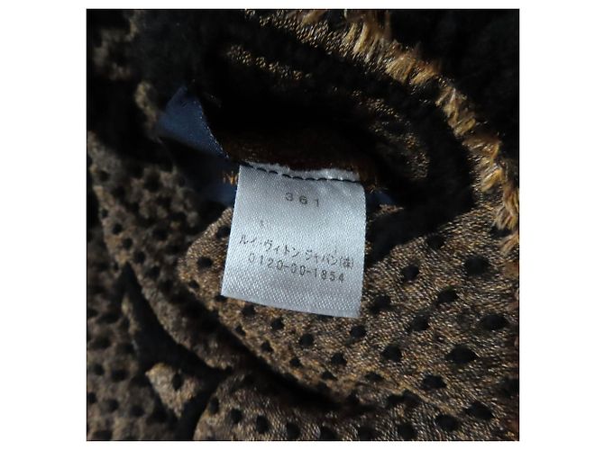 Sciarpa Jungle Monogram Gigante Louis Vuitton Nero Beige - vista 7