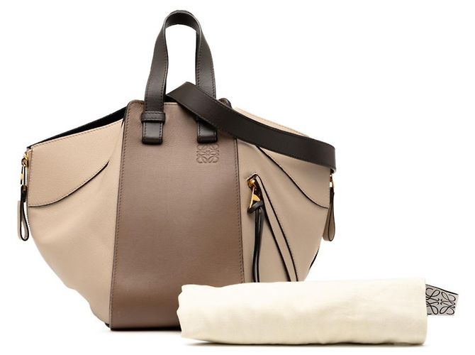 LOEWE Anagram Hammock Small Handbag Brown Beige - view 7