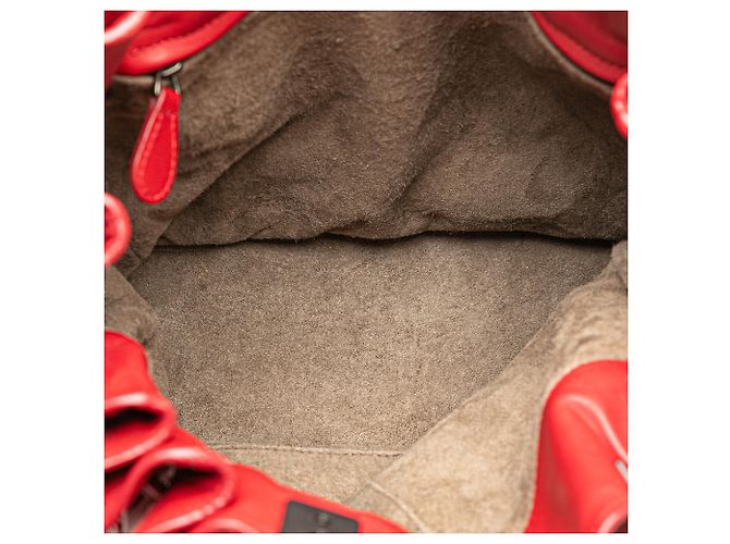 Borsa a secchiello in nappa rossa Intrecciato di Bottega Veneta Rosso - vista 4
