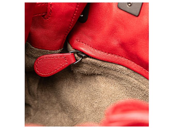 Borsa a secchiello in nappa rossa Intrecciato di Bottega Veneta Rosso - vista 6