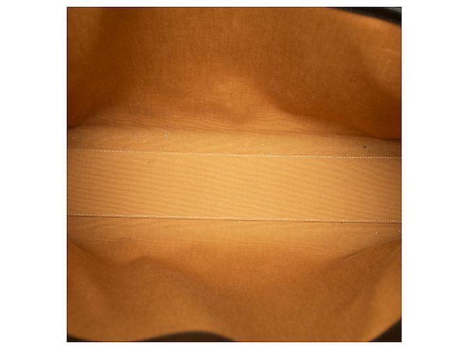 Céline Celine Braune Medium Triomphe beschichtete Canvas Horizontal Tote Dunkelbraun - Ansicht 4