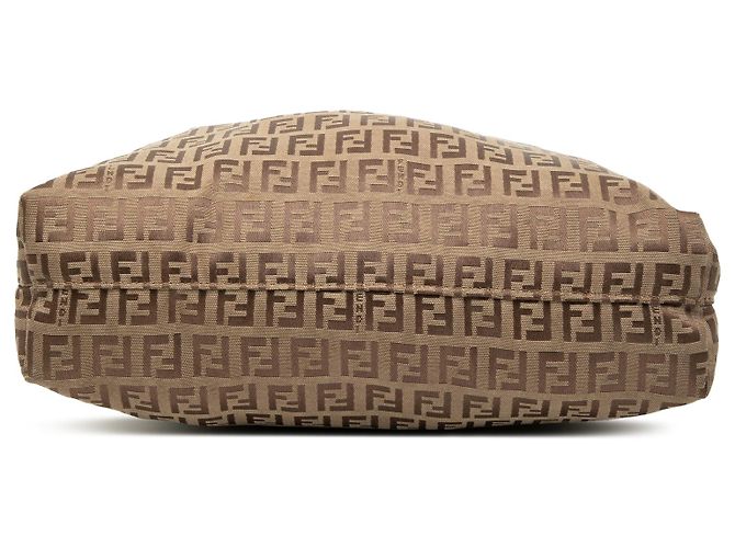 Fendi Braune Zucchino Canvas Tote Hellbraun - Ansicht 3
