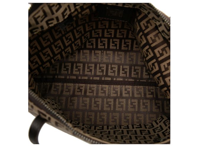 Fendi Braune Zucchino Canvas Tote Hellbraun - Ansicht 4