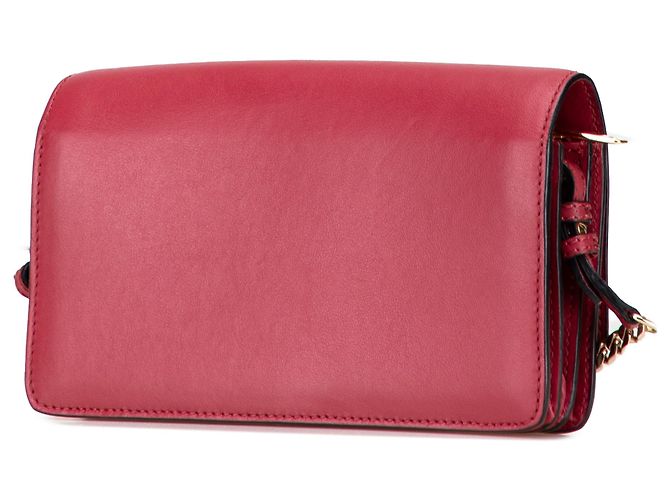 Carteira Burberry em couro vermelho Madison com corrente - vista 2