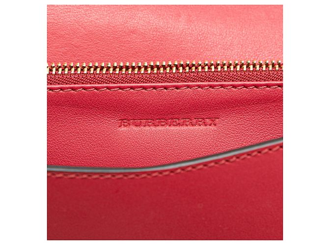 Carteira Burberry em couro vermelho Madison com corrente - vista 5