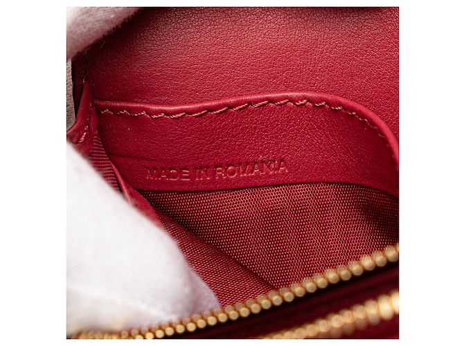 Carteira Burberry em couro vermelho Madison com corrente - vista 6