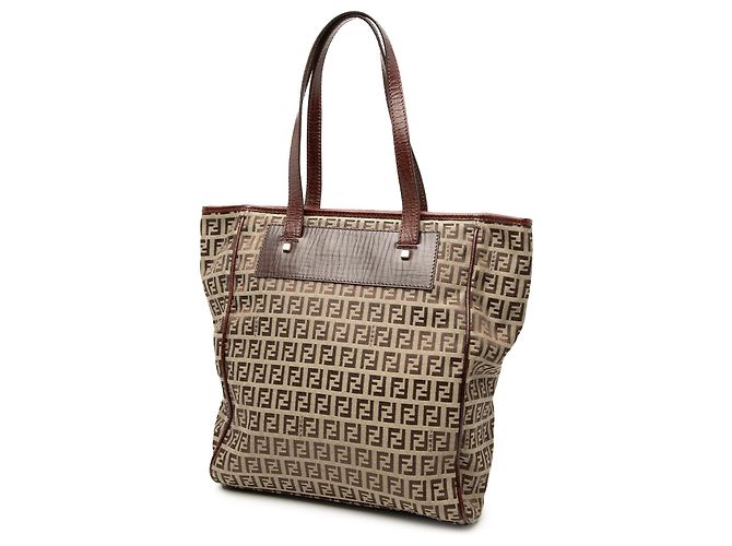 Fendi Braune Zucchino Canvas Tote - Ansicht 2