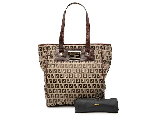 Fendi Braune Zucchino Canvas Tote - Ansicht 8