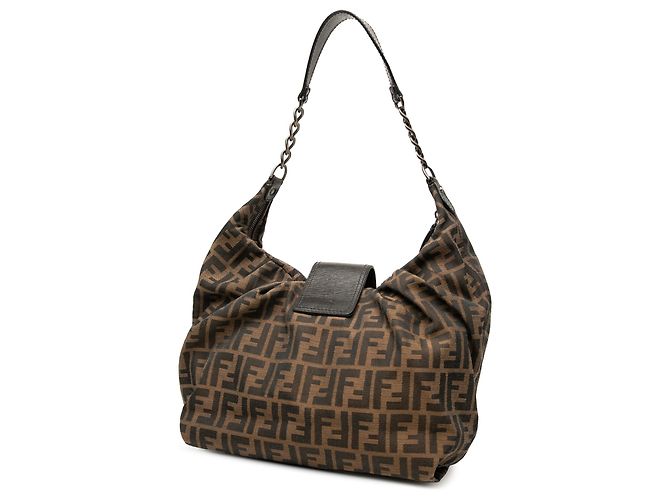 Fendi Braune Zucca Canvas Borsa B Hobo - Ansicht 2