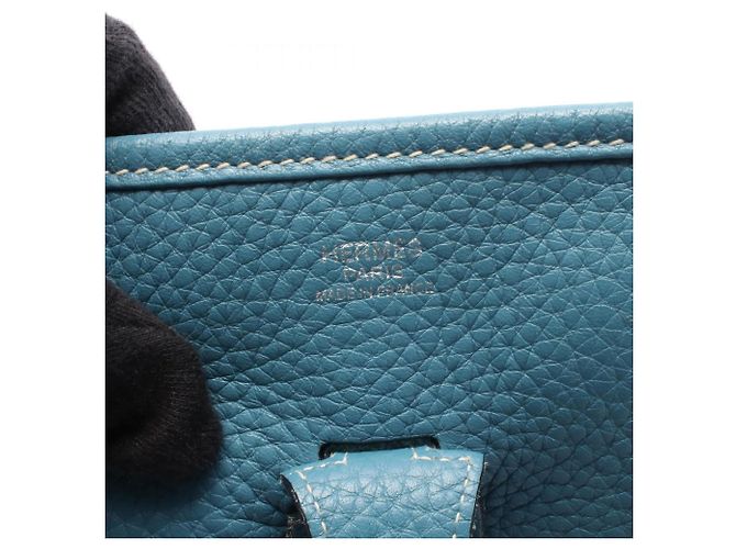 Borsa a Spalla Hermès Evelyn 3 Trois PM Blu - vista 4