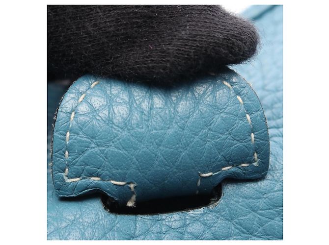 Borsa a Spalla Hermès Evelyn 3 Trois PM Blu - vista 5