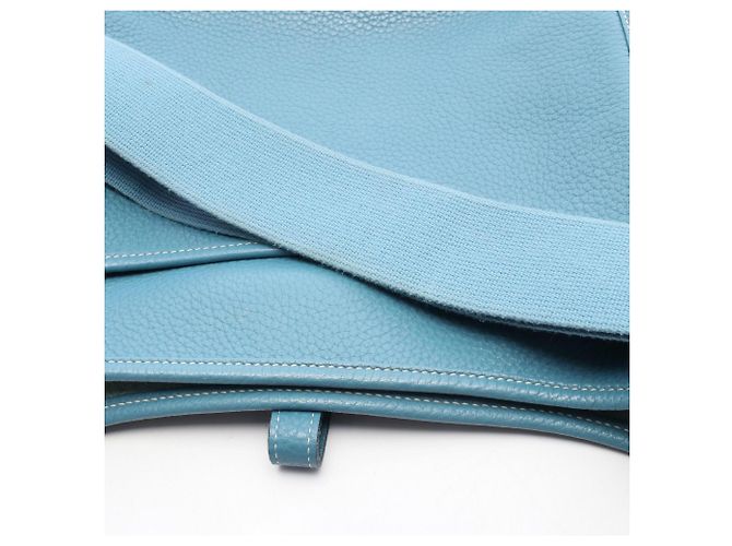 Borsa a Spalla Hermès Evelyn 3 Trois PM Blu - vista 9