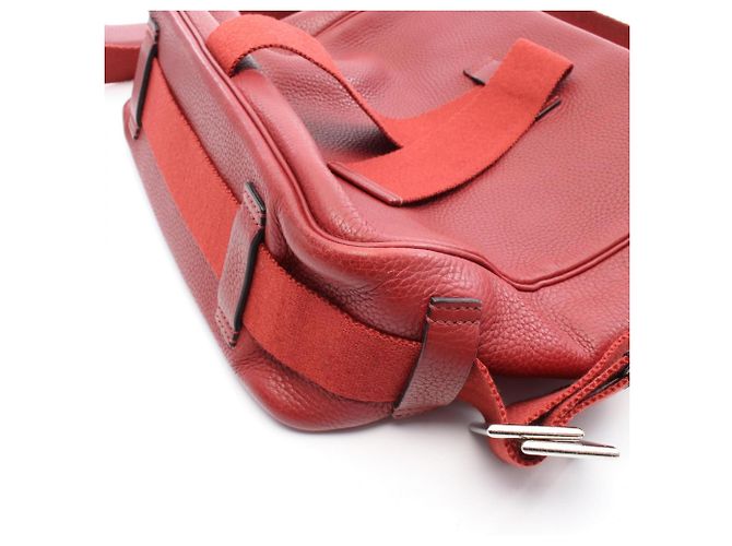 Borsa a Spalla Hermès Tibet Vertical MM Rosso - vista 10