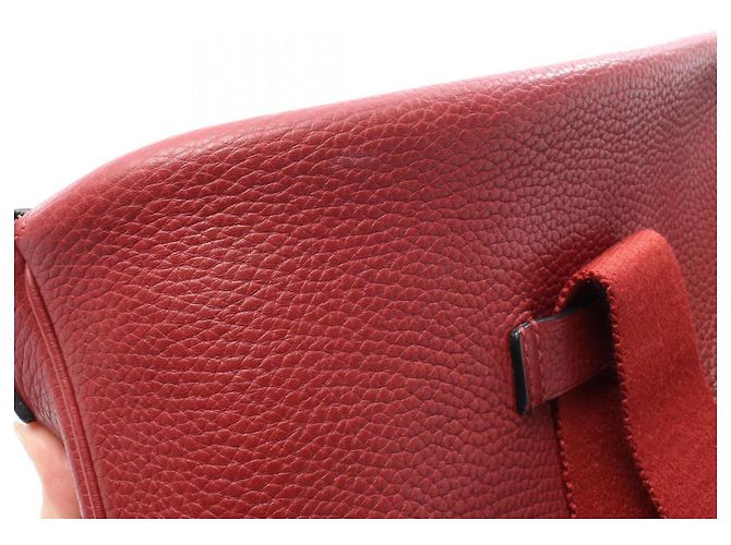 Borsa a Spalla Hermès Tibet Vertical MM Rosso - vista 11
