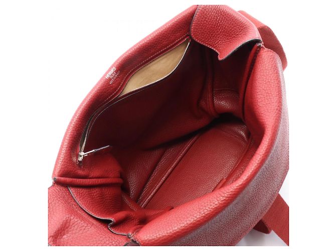 Borsa a Spalla Hermès Tibet Vertical MM Rosso - vista 3