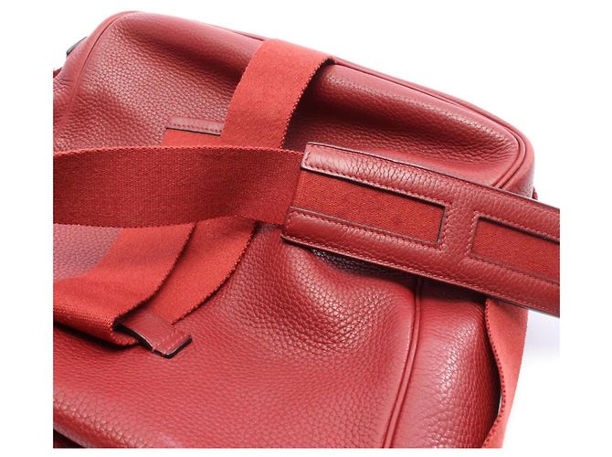 Borsa a Spalla Hermès Tibet Vertical MM Rosso - vista 8
