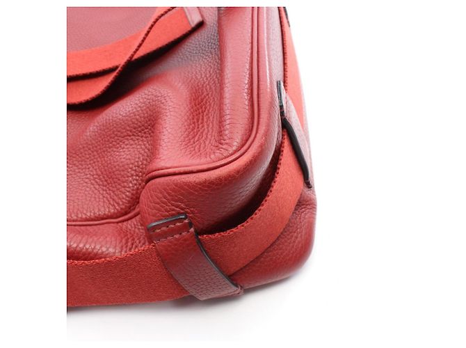 Borsa a Spalla Hermès Tibet Vertical MM Rosso - vista 9
