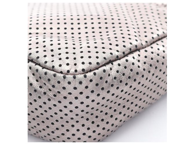 Borsa a Spalla in Pelle Perforata Chanel 2.55 Argento - vista 8