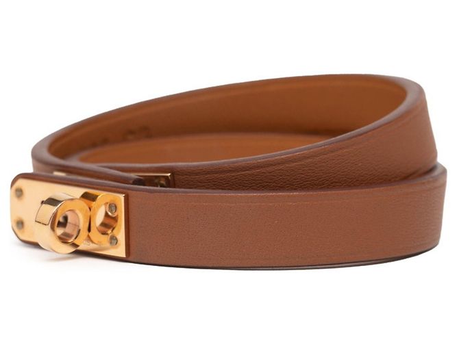 Pulsera Mini Kelly Double Tour de Hermès Castaño - vista 2