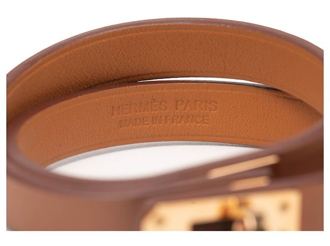 Pulsera Mini Kelly Double Tour de Hermès Castaño - vista 5