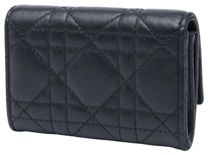 Schwarze Lammleder Bi-Fold Geldbörse Christian Dior - Ansicht 2