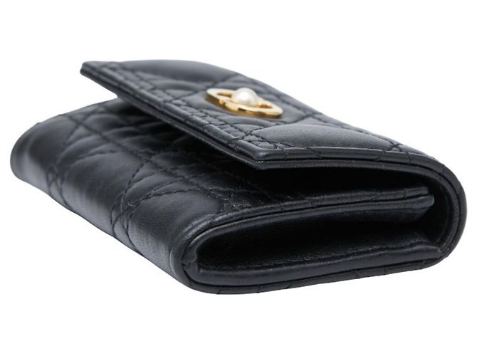 Schwarze Lammleder Bi-Fold Geldbörse Christian Dior - Ansicht 5