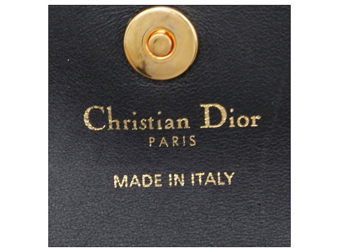 Schwarze Lammleder Bi-Fold Geldbörse Christian Dior - Ansicht 8