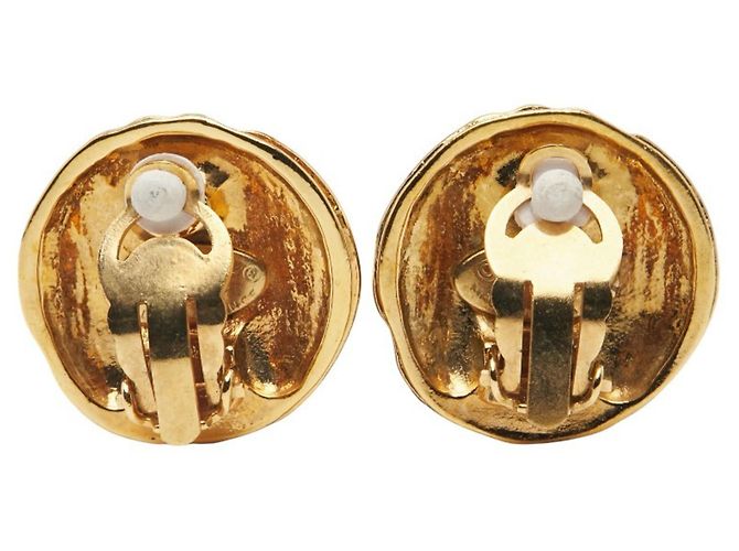 Orecchini rotondi a clip Coco Mark di Chanel D'oro - vista 3
