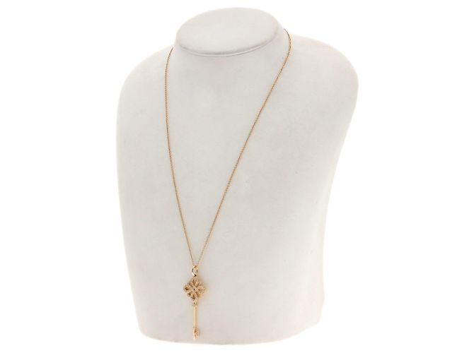 Tiffany & Co Collana in diamante Tiffany Knot Key in oro rosa 18K - vista 4