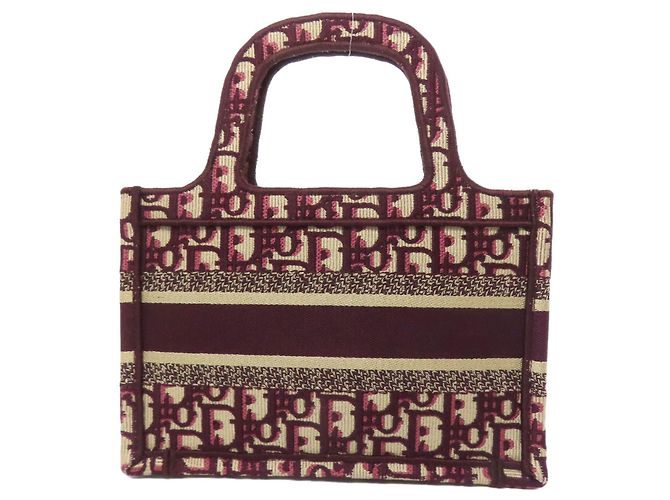 Mini borsa Tote Book Christian Dior Bordò - vista 2