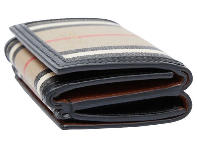 Billetera compacta Icon Stripe de Burberry Negro Beige - vista 4