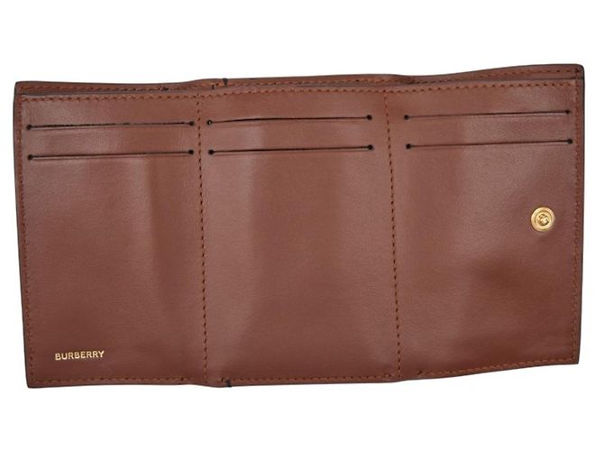 Billetera compacta Icon Stripe de Burberry Negro Beige - vista 6