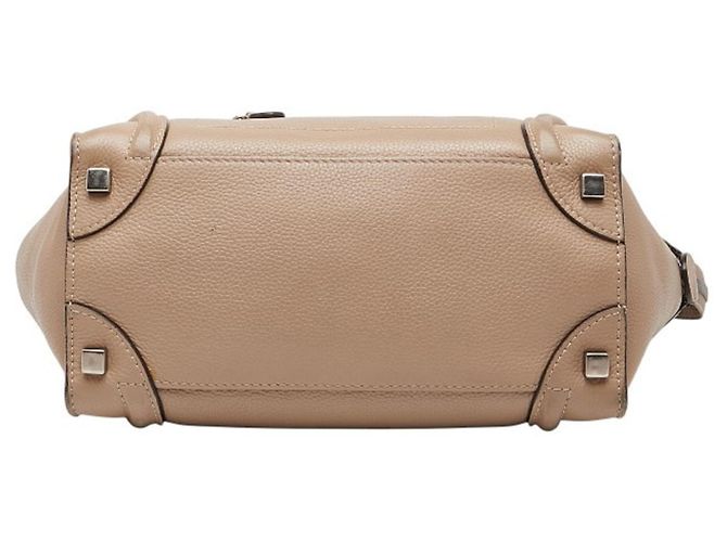 Céline Borsa a mano Celine Luggage Micro Shopper Beige - vista 3