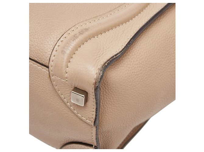 Céline Borsa a mano Celine Luggage Micro Shopper Beige - vista 6