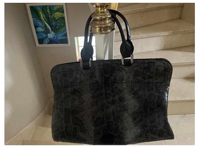 Longchamp Gasby Handtasche aus Leder Pythonprint Python drucken - Ansicht 4