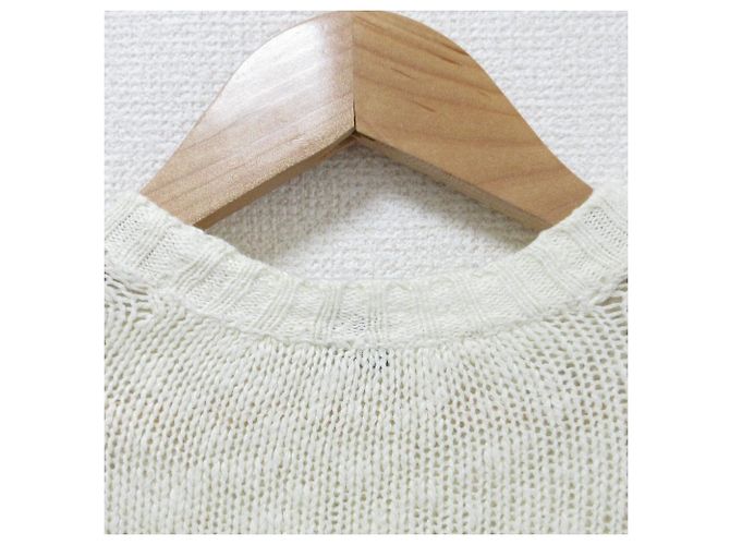 Autre Marque Agnona Kurzarm-Sommerstricktop Roh - Ansicht 11