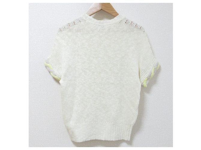 Autre Marque Agnona Kurzarm-Sommerstricktop Roh - Ansicht 2