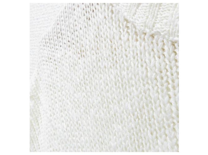 Autre Marque Agnona Kurzarm-Sommerstricktop Roh - Ansicht 3