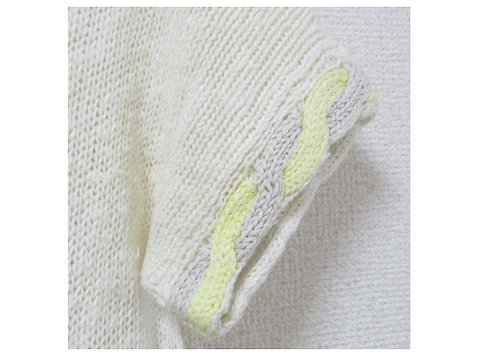 Autre Marque Agnona Kurzarm-Sommerstricktop Roh - Ansicht 4