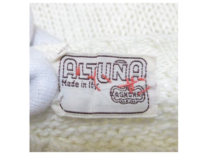 Autre Marque Agnona Kurzarm-Sommerstricktop Roh - Ansicht 6