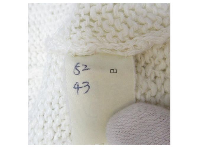 Autre Marque Agnona Kurzarm-Sommerstricktop Roh - Ansicht 9