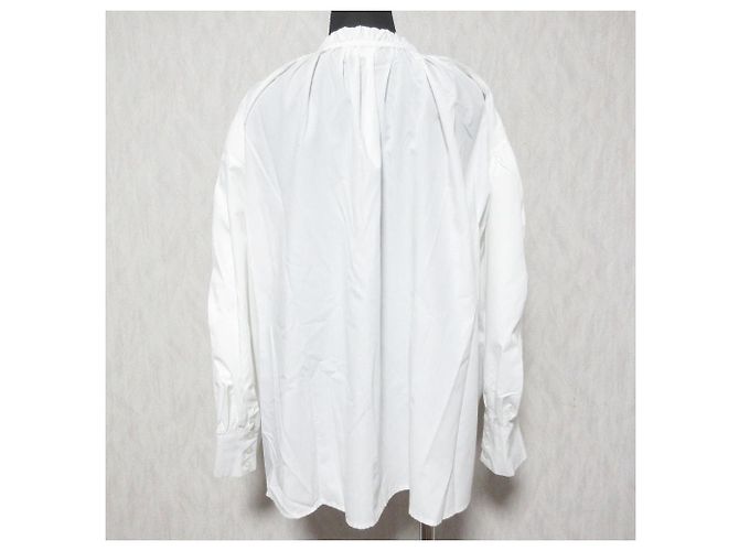 Autre Marque Bluse mit Rüschensaum TOO-TOO Weiß - Ansicht 2