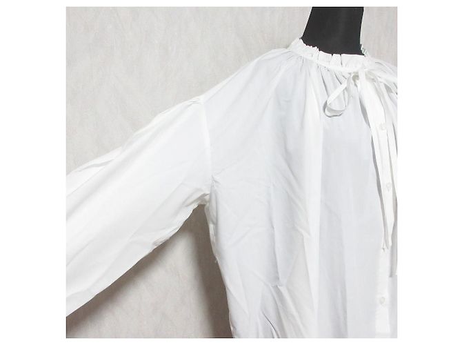 Autre Marque Bluse mit Rüschensaum TOO-TOO Weiß - Ansicht 4