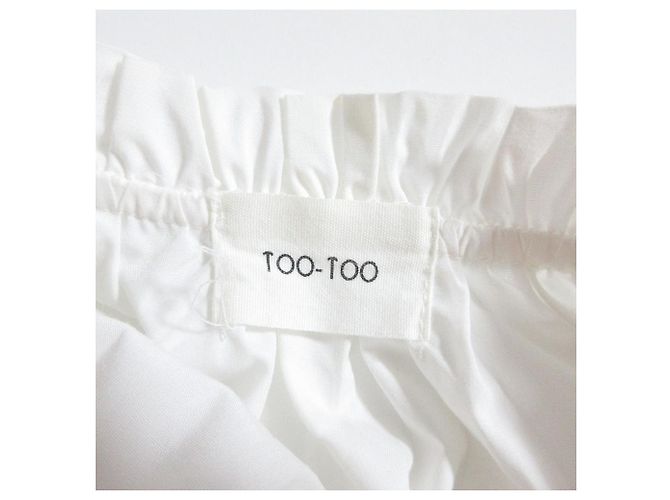 Autre Marque Bluse mit Rüschensaum TOO-TOO Weiß - Ansicht 6