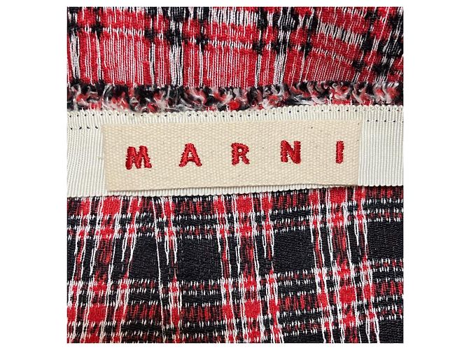 Falda de tweed roja Marni - vista 4
