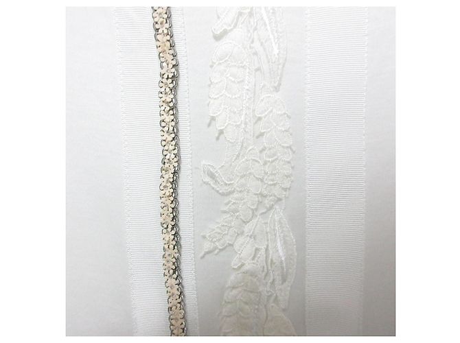 Top corto de encaje adornado Max Mara Weekend Blanco - vista 2