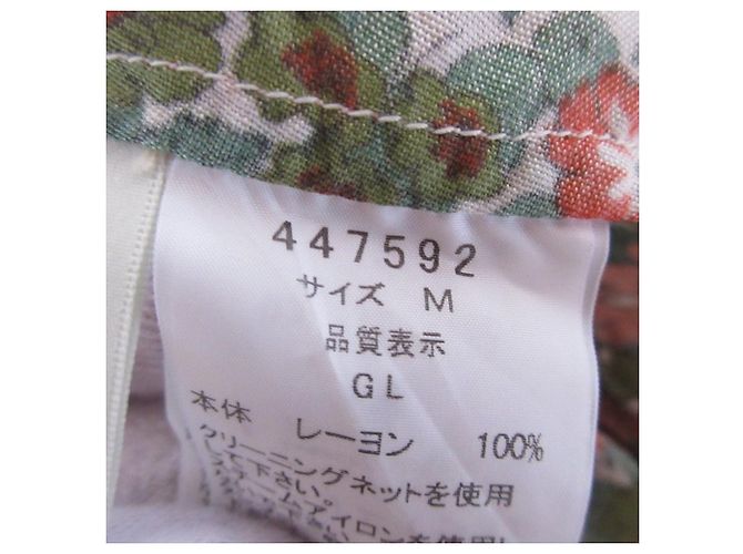 Autre Marque Bluse Indien mit Blumenmuster Franche Lippee Grün - Ansicht 10
