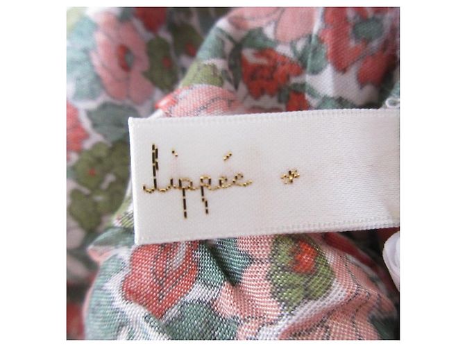 Autre Marque Bluse Indien mit Blumenmuster Franche Lippee Grün - Ansicht 9